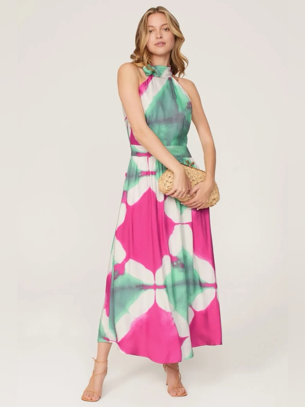 Busayo Tie Dye Halter Dress Size 0/4